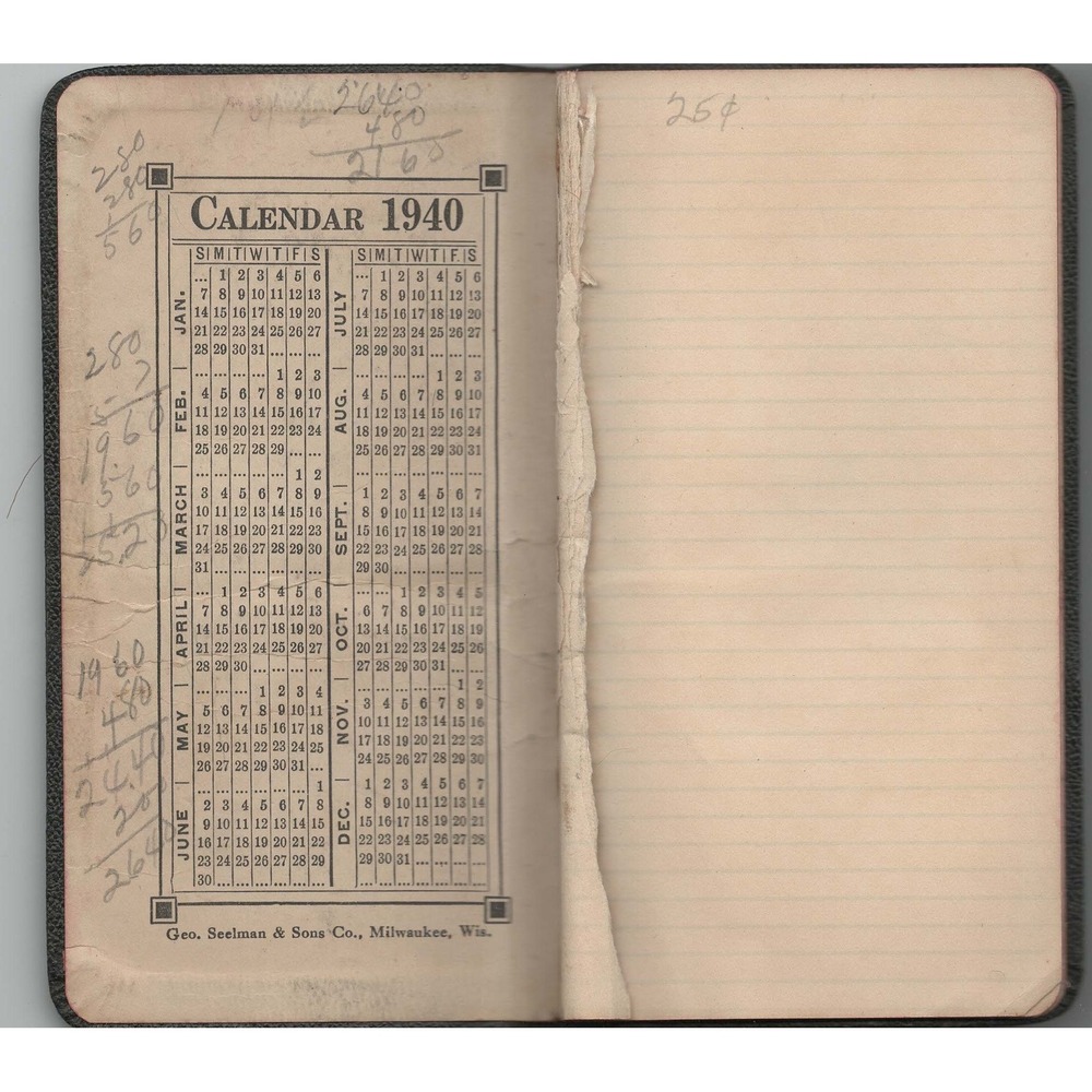 Vintage Martin Bros & Co Chicago Union Stock Yards Pocket Notebooks 1938 1940 G - Picture 4 of 4